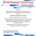 Благодарственное письмо. День России 2022г.